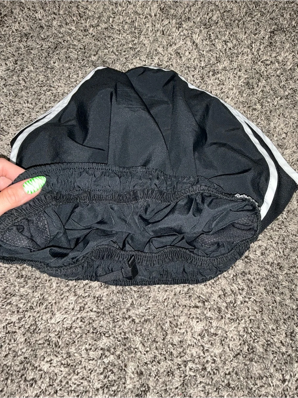Nike Black Athletic Shorts with White Trim